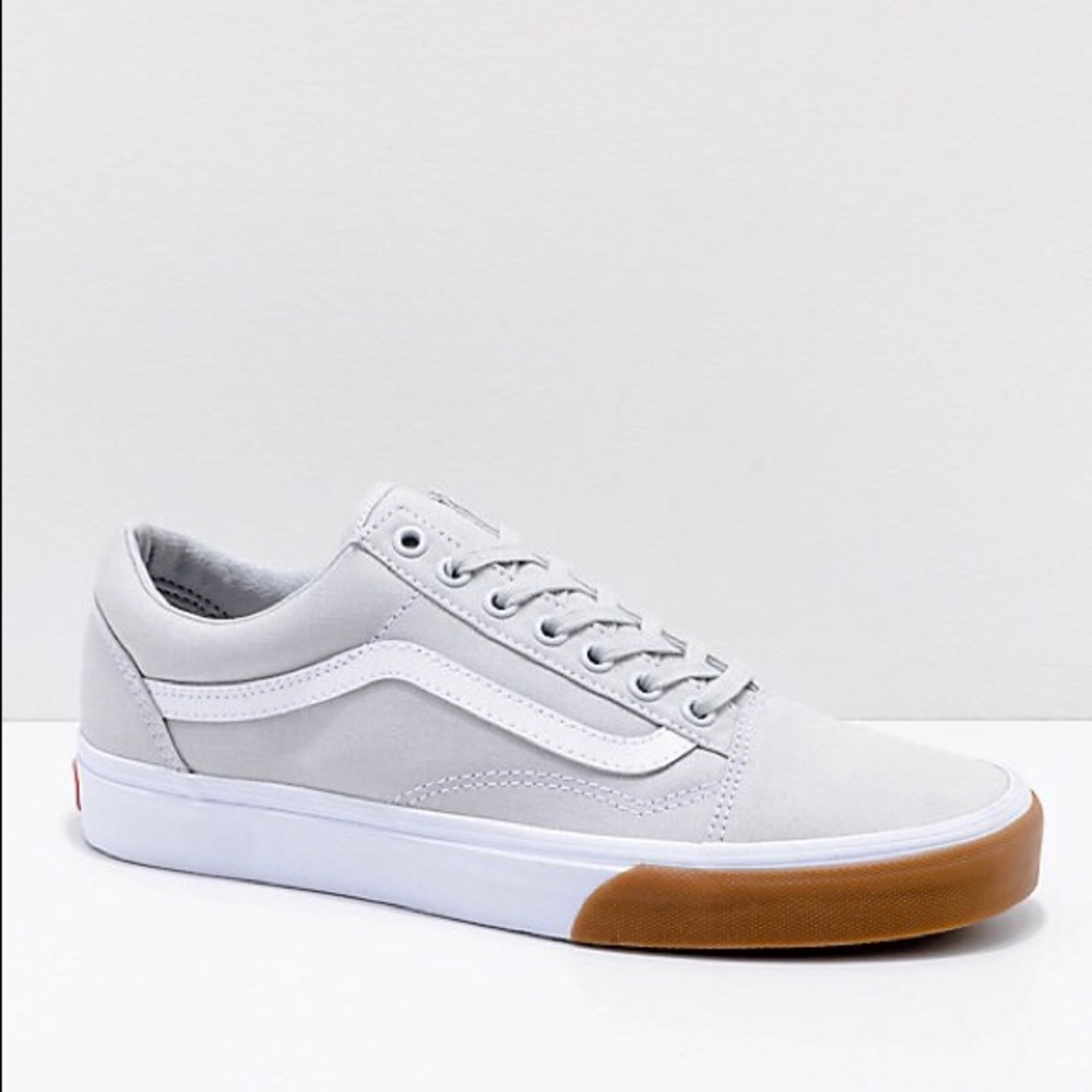 Vans Old Skool Grey & Gum Bump Skate Shoes